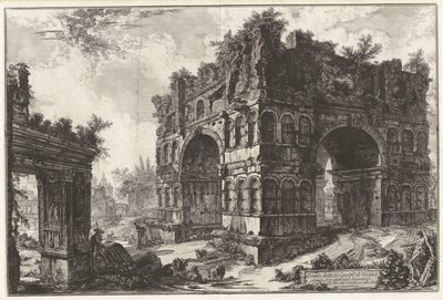 Templo chamado volgarm.te di Giano. A. Arco conhecido como degl de Giovanni Battista Piranesi