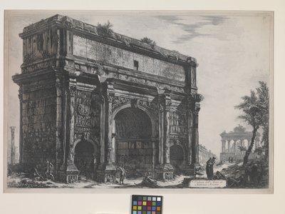 O Arco de Septimus Severus (gravura) de Giovanni Battista Piranesi