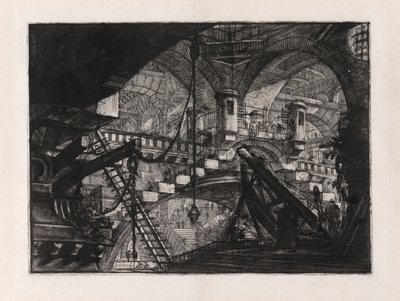 O Arco com Ornamento de Concha, placa 11 de Carceri d de Giovanni Battista Piranesi