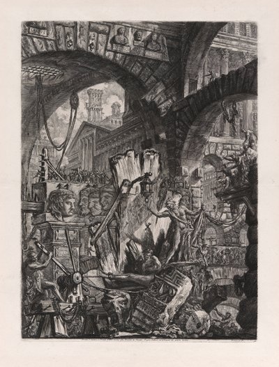 The Man on the Rack, placa 2 de Carceri d de Giovanni Battista Piranesi