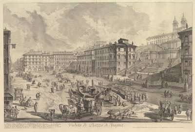 A Escadaria Espanhola Vista da Escadaria Espanhola, ca. 1750 de Giovanni Battista Piranesi