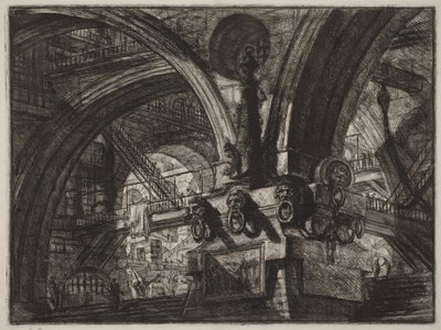O cais com um candeeiro de Giovanni Battista Piranesi