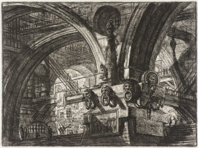 O cais com uma lâmpada de Giovanni Battista Piranesi