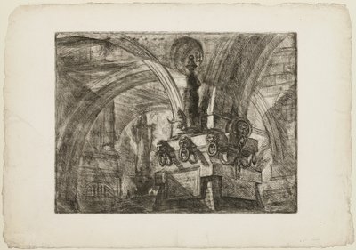 O Cais com uma Lâmpada, placa 15 de Prisões Imaginárias de Giovanni Battista Piranesi