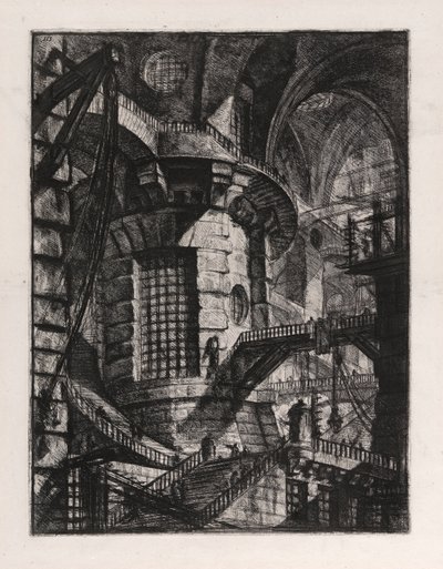 A Torre Redonda, placa 3 de Carceri d de Giovanni Battista Piranesi