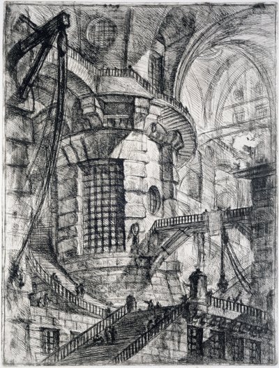 A Torre Redonda, placa III de Carceri dInvenzione, c.1749 de Giovanni Battista Piranesi