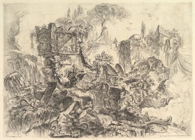 O túmulo de Nero, dos Grotteschi Grotesques, ca. 1748 de Giovanni Battista Piranesi