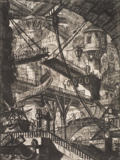 A ponte levadiça de Giovanni Battista Piranesi
