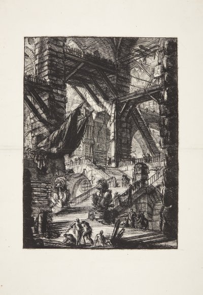 A escadaria com troféus de Giovanni Battista Piranesi