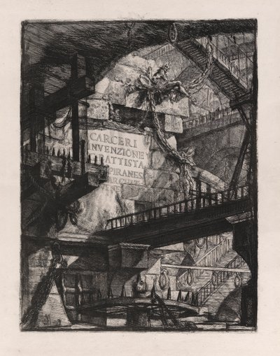 Placa de título, placa 1 de Carceri d de Giovanni-Battista Piranesi