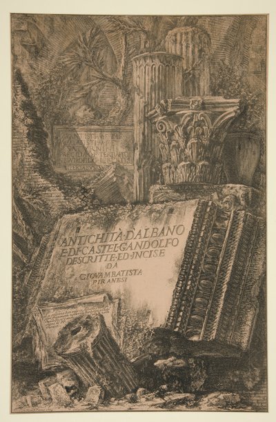 Página de título: Antichit? d de Giovanni-Battista Piranesi
