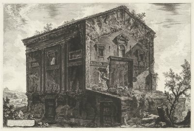 Tombe van Aspasia Annia Regilla te Rome
Vista do Templo do Cameno (título sobre o objecto)
Gezichten op Rome (título da série)
Vistas de Roma desenhadas e gravadas pelo arquitecto Giambattista Piranesi Ve(nez)iano (título da série) de Giovanni Battista Piranesi