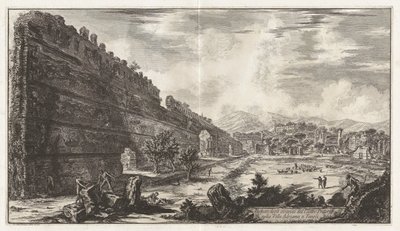 Vista dos restos do Forte Pretoriano [o Poecile] em Adriano de Giovanni Battista Piranesi
