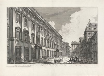 Vista do Palazzo Odescalchi, de Vedute di Roma de Giovanni Battista Piranesi