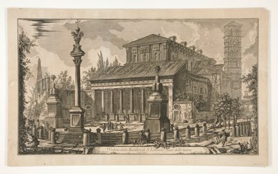 Vista de S. Lorenzo fora das muralhas, de Vedute di Roma de Giovanni-Battista Piranesi