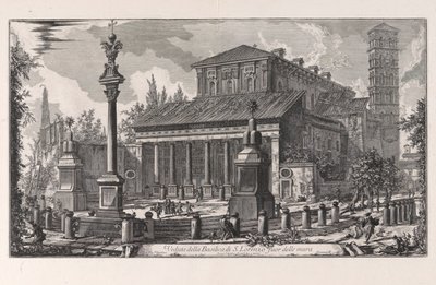 Vista da Basílica de San Lorenzo fuori delle Mura, de Vedute di Roma (Vistas de Roma) de Giovanni-Battista Piranesi