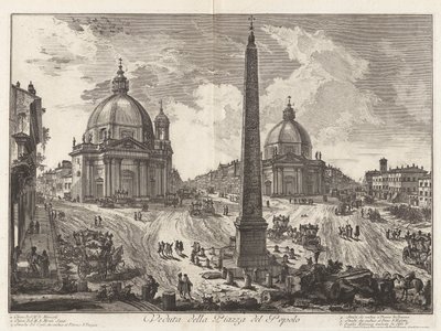 Vista da Piazza del Popolo, de Vedute di Roma (Vistas de Roma) de Giovanni Battista Piranesi