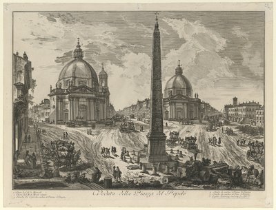 Vista da Piazza del Popolo de Giovanni Battista Piranesi