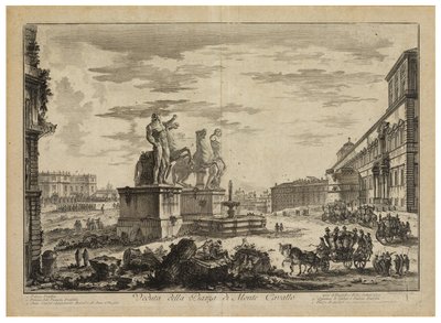 Vista da Piazza di Monte Cavallo (do Quirinale) de Giovanni Battista Piranesi