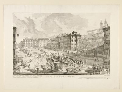 Vista da Piazza di Spagna, de Vistas de Roma de Giovanni Battista Piranesi