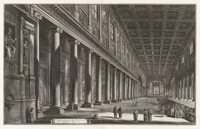 Vista Interior da Basílica de Santa Maria Maggiore, de Views of Rome de Giovanni-Battista Piranesi