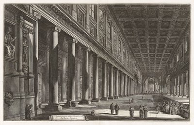 Vista interior da Basílica de Santa Maria Maggiore, de Vedute di Roma (Vistas de Roma) de Giovanni Battista Piranesi