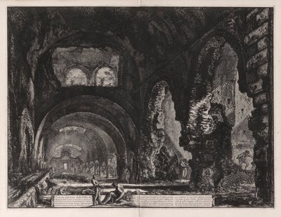 Vista interior da Vila de Maecenas de Giovanni-Battista Piranesi