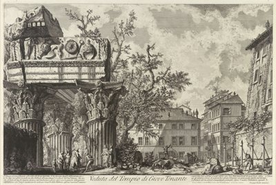 Veduta mit dem Tempel des Jupiters von Giovanni-Battista Piranesi