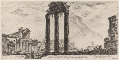 Vestígios do templo de Júpiter Estator de Giovanni Battista Piranesi