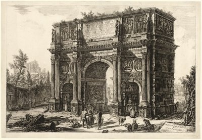 Vista do Arco de Constantino, de Vistas de Roma de Giovanni Battista Piranesi