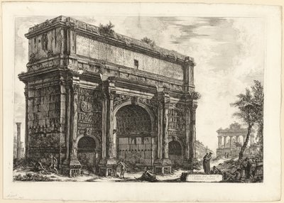 Vista do Arco de Septímio Severo, de Vistas de Roma de Giovanni Battista Piranesi
