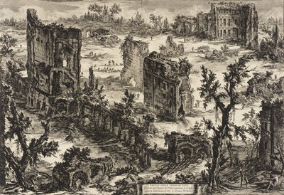 Vista dos Banhos de Tito, c.1775 de Giovanni Battista Piranesi