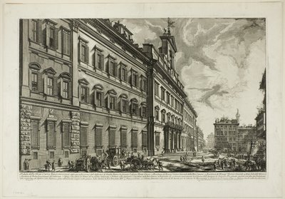 Vista do Palazzo di Montecitorio, de Vistas de Roma de Giovanni Battista Piranesi