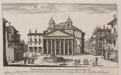 Vista do Panteão, c.1778-92 (gravura) de Giovanni Battista Piranesi