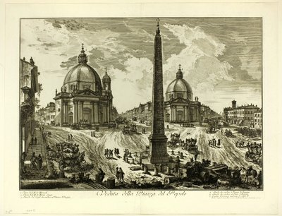 Vista da Piazza del Popolo, de Views of Rome de Giovanni Battista Piranesi