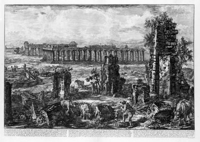 Ansicht der Tempel von Paestum von Giovanni Battista Piranesi