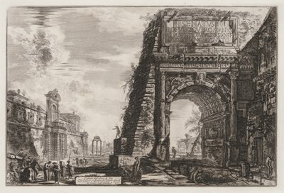 Vistas de Roma: O Arco ou Tito, 1776. de Giovanni Battista Piranesi