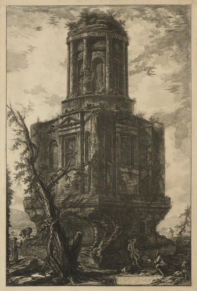 Vistas de Roma: O Túmulo, chamado La Connocchia de Giovanni Battista Piranesi