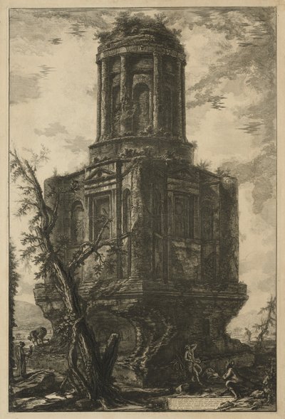 Vistas de Roma: O Túmulo, chamado La Connocchia, 1776. de Giovanni Battista Piranesi