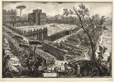 Villa Pamphili fora da Porta S. Pancrazio, de Vistas de Roma de Giovanni Battista Piranesi