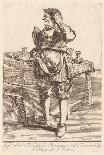 Sr. Nicola Zabbaglia de Giovanni Battista Piranesi, after Pier Leone Ghezzi