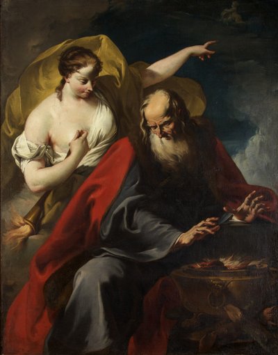 Alegoria do inverno e do verão, c.1720 (óleo sobre tela) de Giovanni Battista Pittoni