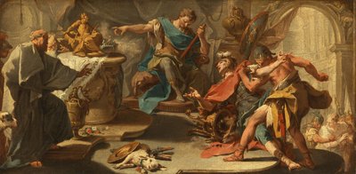 Santo Eustáquio recusa a idolatria de Giovanni Battista Pittoni