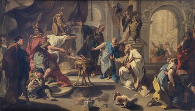 Hannibal jurando inimizade eterna aos romanos, c.1723 (óleo sobre tela) de Giovanni Battista Pittoni