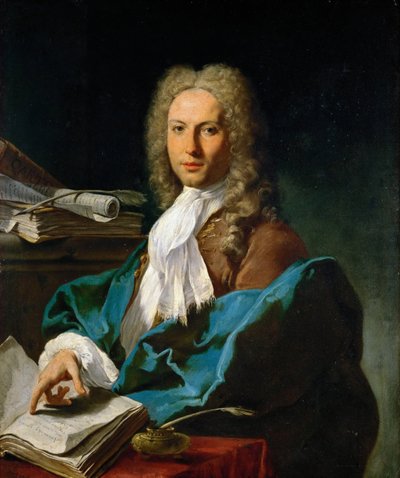 Rococo : Retrato de um matemático par Pittoni, Giovan Battista (1687-1767), c. 1740. Óleo sobre tela, 93x81. Museu de História de Arte, Vienne de Giovanni Battista Pittoni