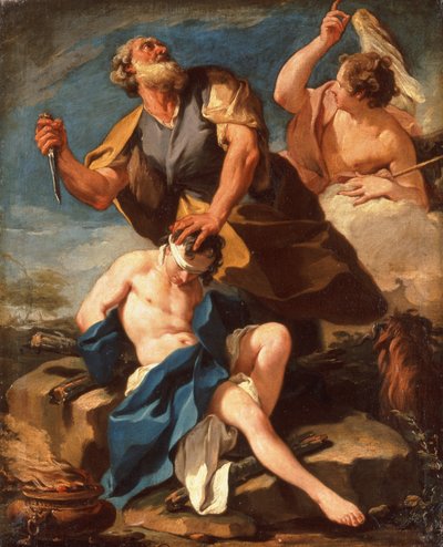 O Sacrifício de Isaac (óleo sobre tela) de Giovanni Battista Pittoni
