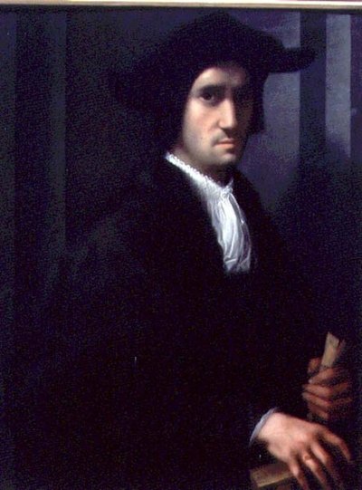 Retrato de um Homem (painel) de Giovanni Battista Rosso Fiorentino
