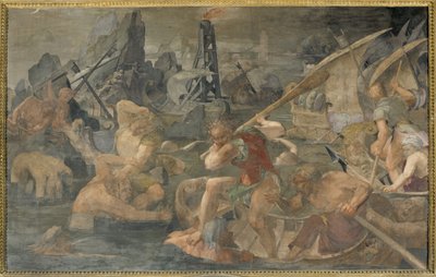 Vingança de Nauplius de Giovanni Battista Rosso Fiorentino