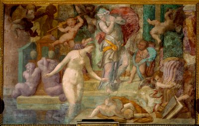 Escola de Fontainebleau: Vénus na fonte. Pintura de Giovanni Battista di Jacopo Rosso (1494-1541) de Giovanni Battista Rosso Fiorentino