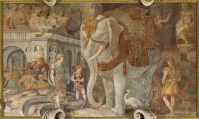 O elefante real de Giovanni Battista Rosso Fiorentino